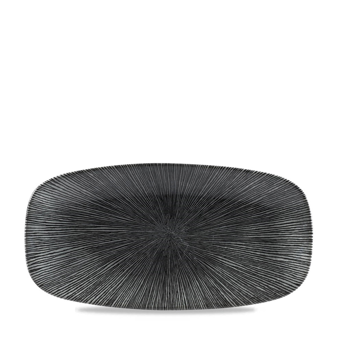 S.P. Agano Black Platte rechteckig 29.8x15.3cm in Schwarz präsentiert im Onlineshop von KAQTU Design AG. Platte ist von Churchill