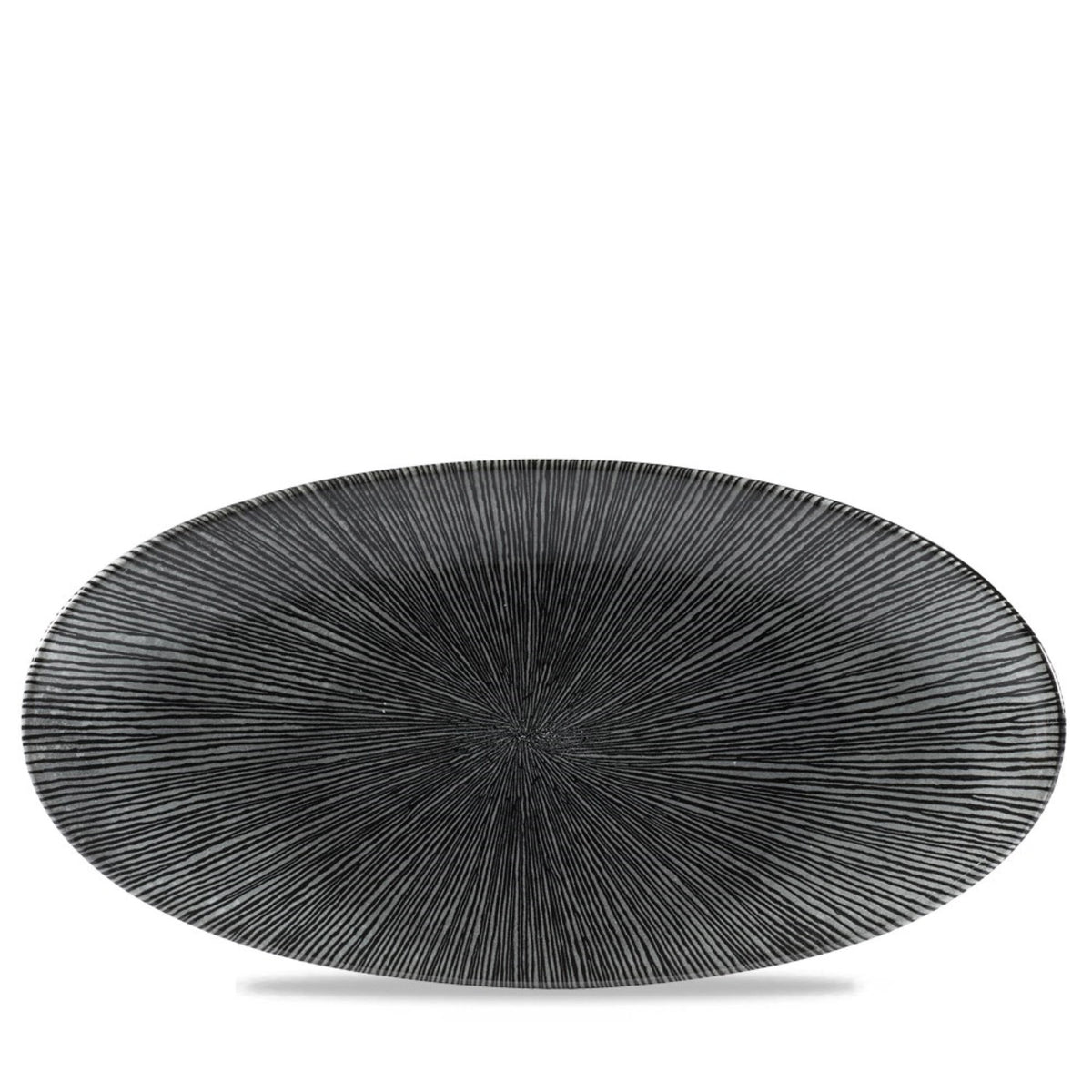 S.P. Agano Black Platte oval 34.7x17.3cm in Schwarz präsentiert im Onlineshop von KAQTU Design AG. Platte ist von Churchill