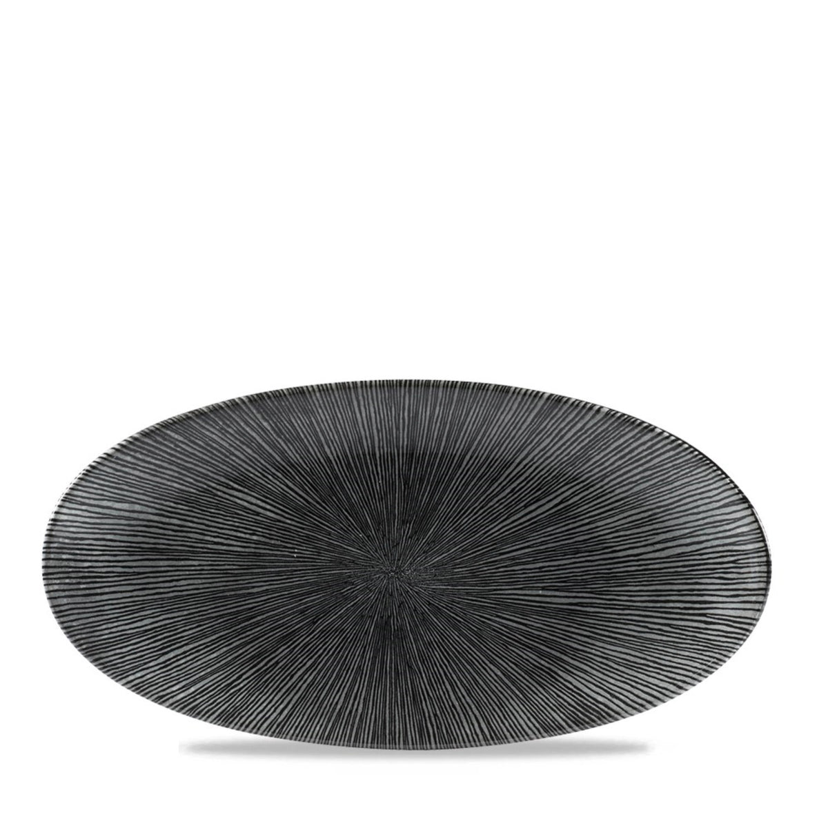 S.P. Agano Black Platte oval 29.9x15cm in Schwarz präsentiert im Onlineshop von KAQTU Design AG. Platte ist von Churchill