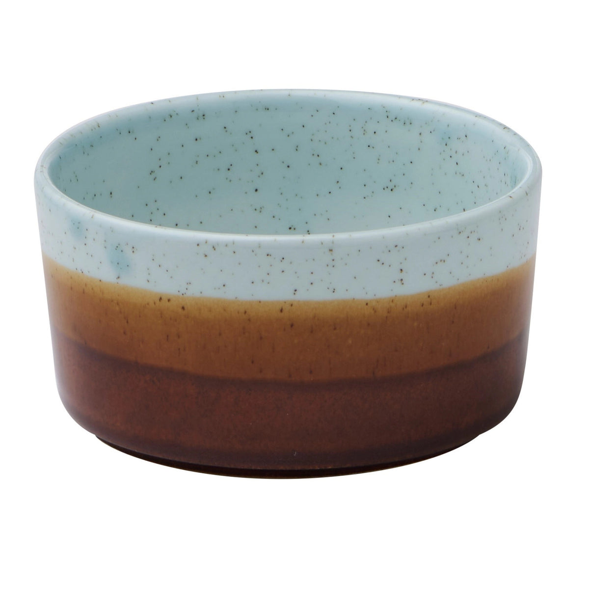 Braune Suppentasse Nourish Siena Duck Egg aus Keramik, runde Form, glasierte Oberfläche