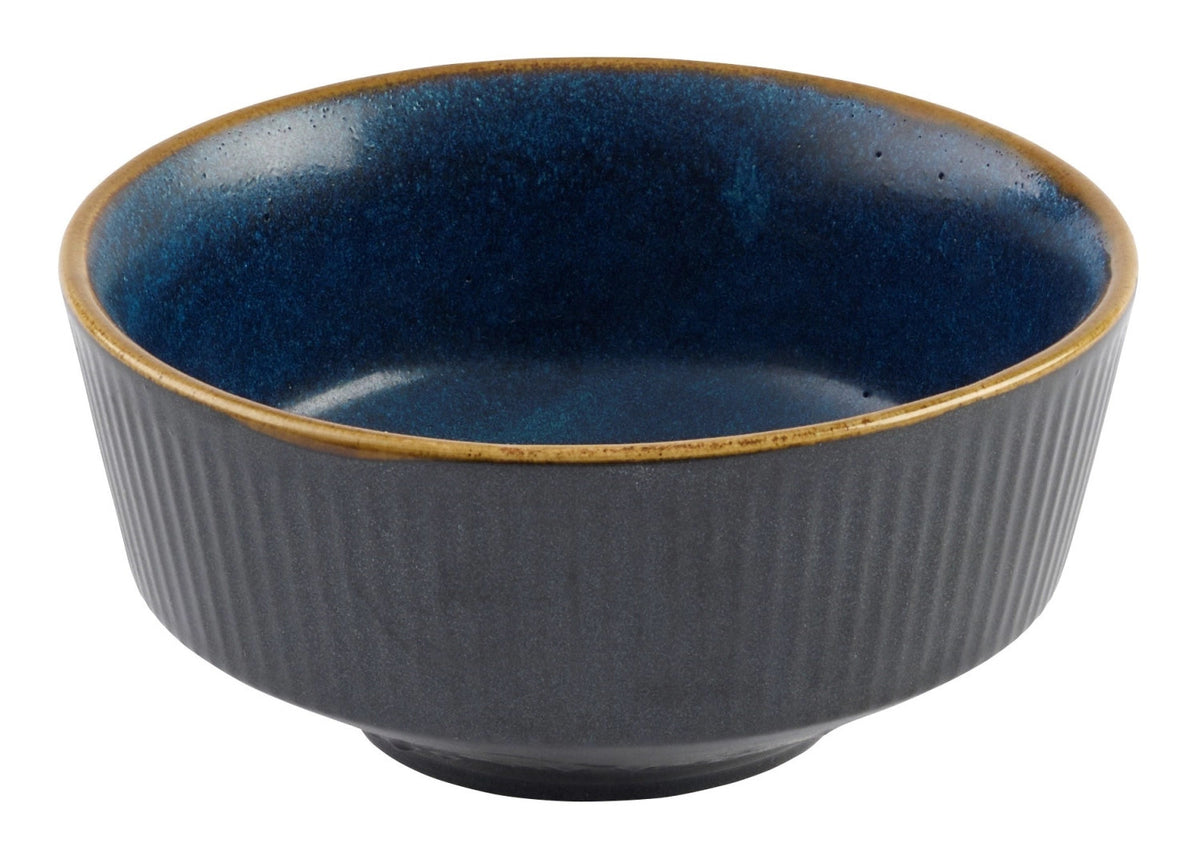 Blau glasierte Suppenschale Nourish Tokyo Blue Kochi von Churchill aus Keramik/Porzellan