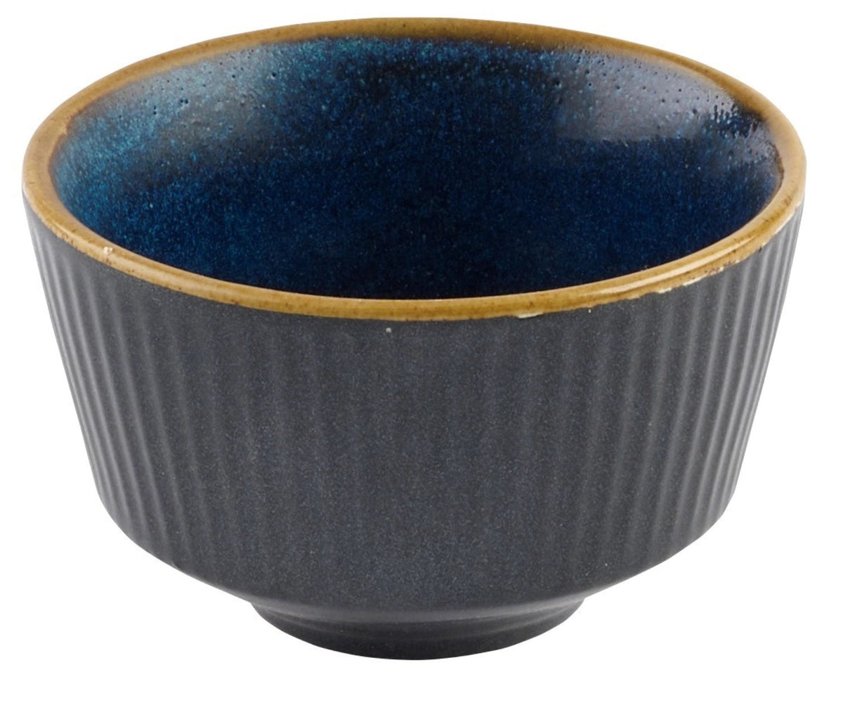 Blaue Dip-Schale Nourish Tokyo Blue Kochi von Churchill aus Keramik mit glasierter Oberfläche