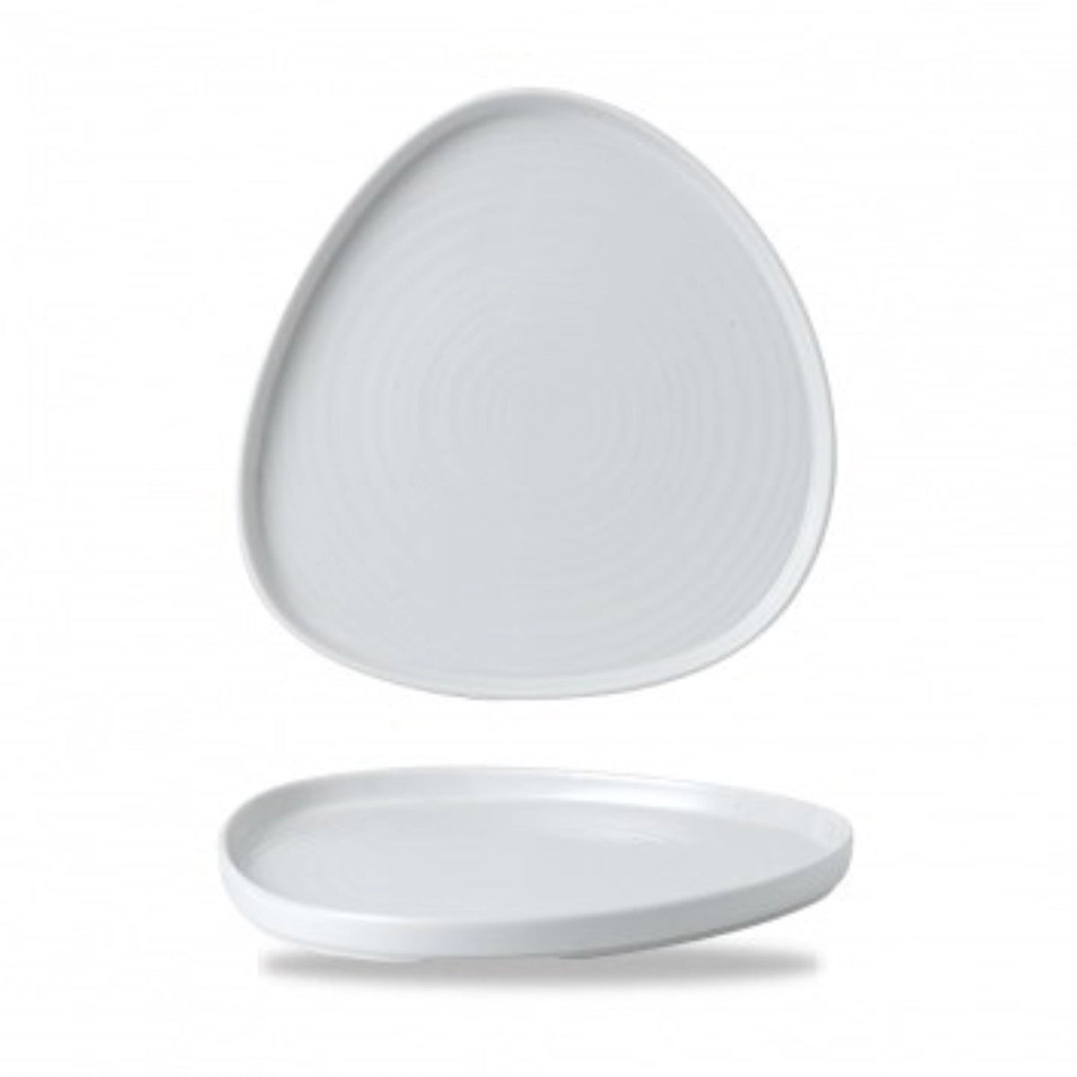 Chef's Plates White Triangel Teller 26cm H2cm in Weiss präsentiert im Onlineshop von KAQTU Design AG. Teller ist von Churchill