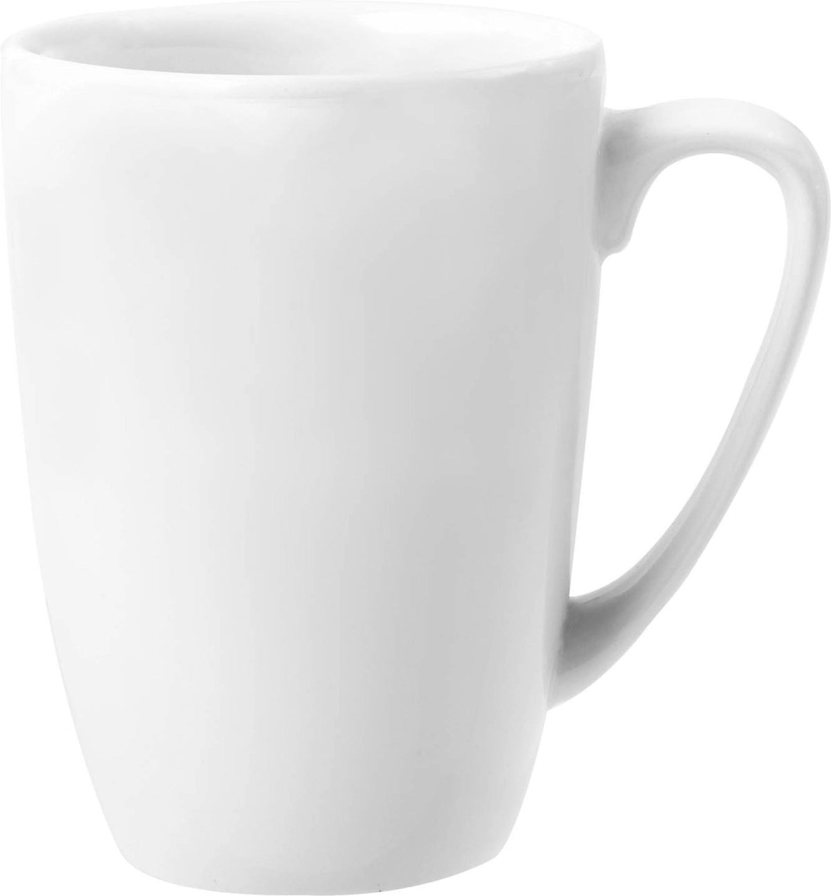 Weisser Churchill Vellum White Becher 34cl aus Keramik/Porzellan, schlichte zylindrische Form, Masse 10.6 x 10.6 x 11 cm, Trinkglas-Kategorie.