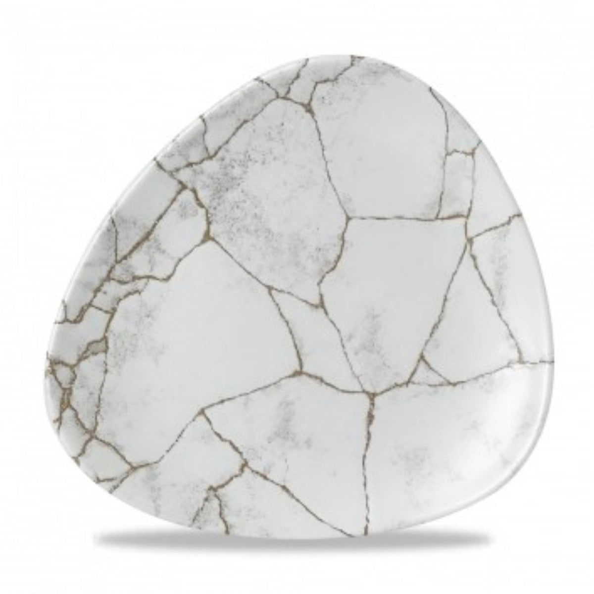 S.P. Kintsugi Agate Grey Triangel Teller 19.2cm in Silber präsentiert im Onlineshop von KAQTU Design AG. Teller ist von Churchill