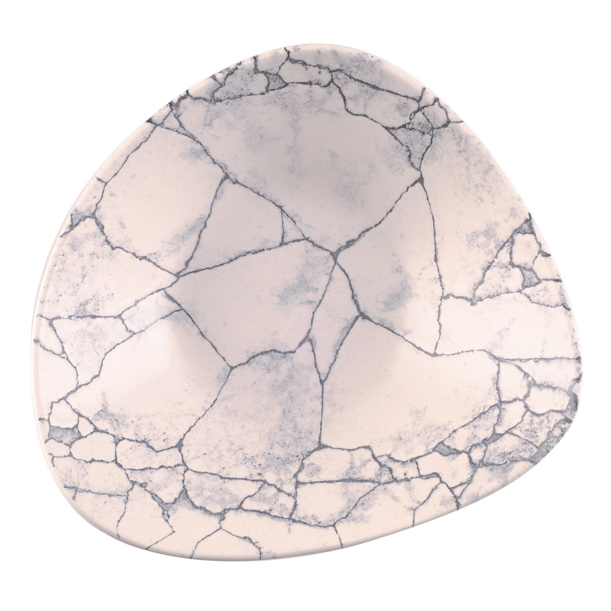 S.P. Kintsugi Pearl Grey Triangel Teller tief 23.5c in Silber präsentiert im Onlineshop von KAQTU Design AG. Teller ist von Churchill