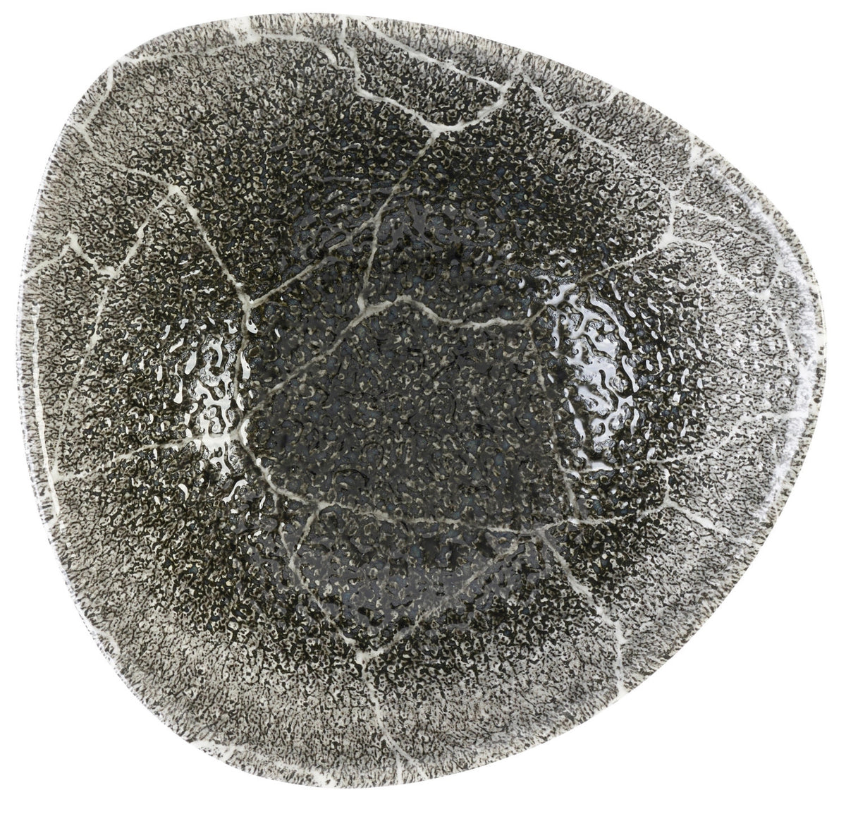S.P. Kintsugi Reverse Quartz Black Triangel Schüssel 18.5cm in Schwarz präsentiert im Onlineshop von KAQTU Design AG. Schüssel ist von Churchill