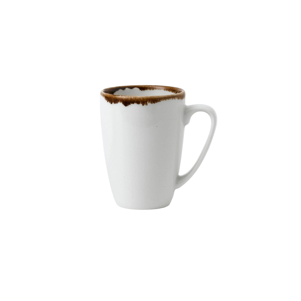 Beiger Keramikbecher Harvest Natural von Churchill, 34cl, D8cm H11cm, mit handgefertigtem, unregelmässigem Rand und sichtbarer Glasur