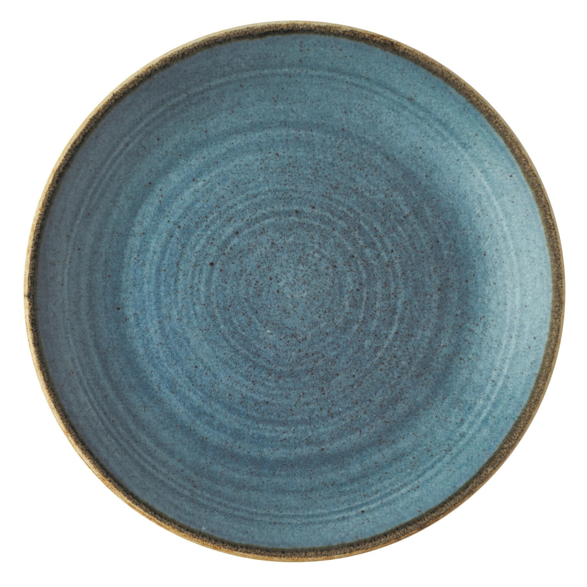 Stonecast Raw Blue Coupe Teller flach 21.7cm in Blau präsentiert im Onlineshop von KAQTU Design AG. Teller ist von Churchill