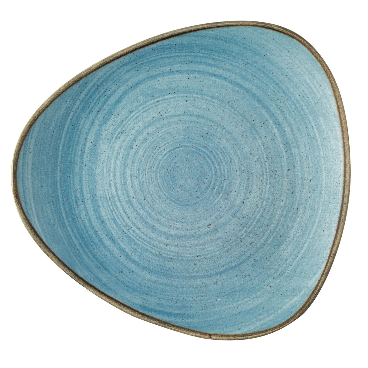 Stonecast Raw Blue Triangel Teller flach 26.5cm in Blau präsentiert im Onlineshop von KAQTU Design AG. Teller ist von Churchill