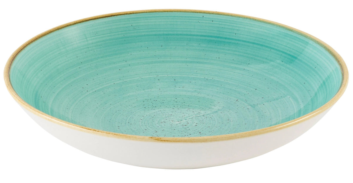 Stonecast Mint Coupe Teller Tief 24.8cm in Blau präsentiert im Onlineshop von KAQTU Design AG. Teller ist von Churchill