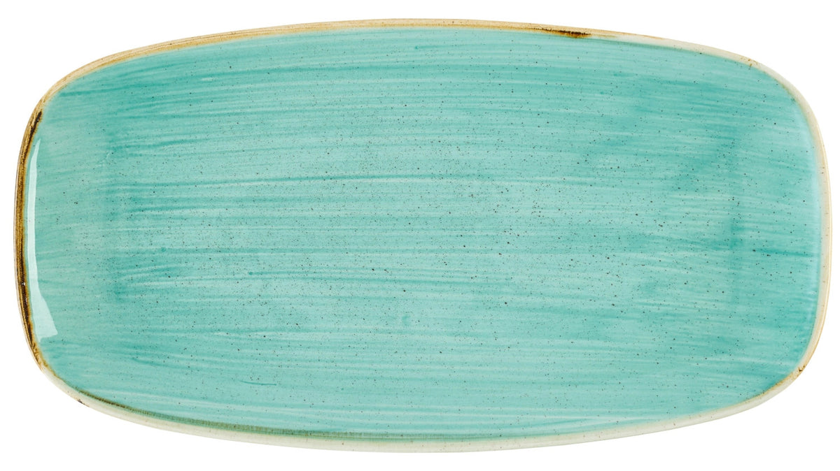Stonecast Mint Chefs Oblong Platte 35.5X18.9cm in Blau präsentiert im Onlineshop von KAQTU Design AG. Platte ist von Churchill