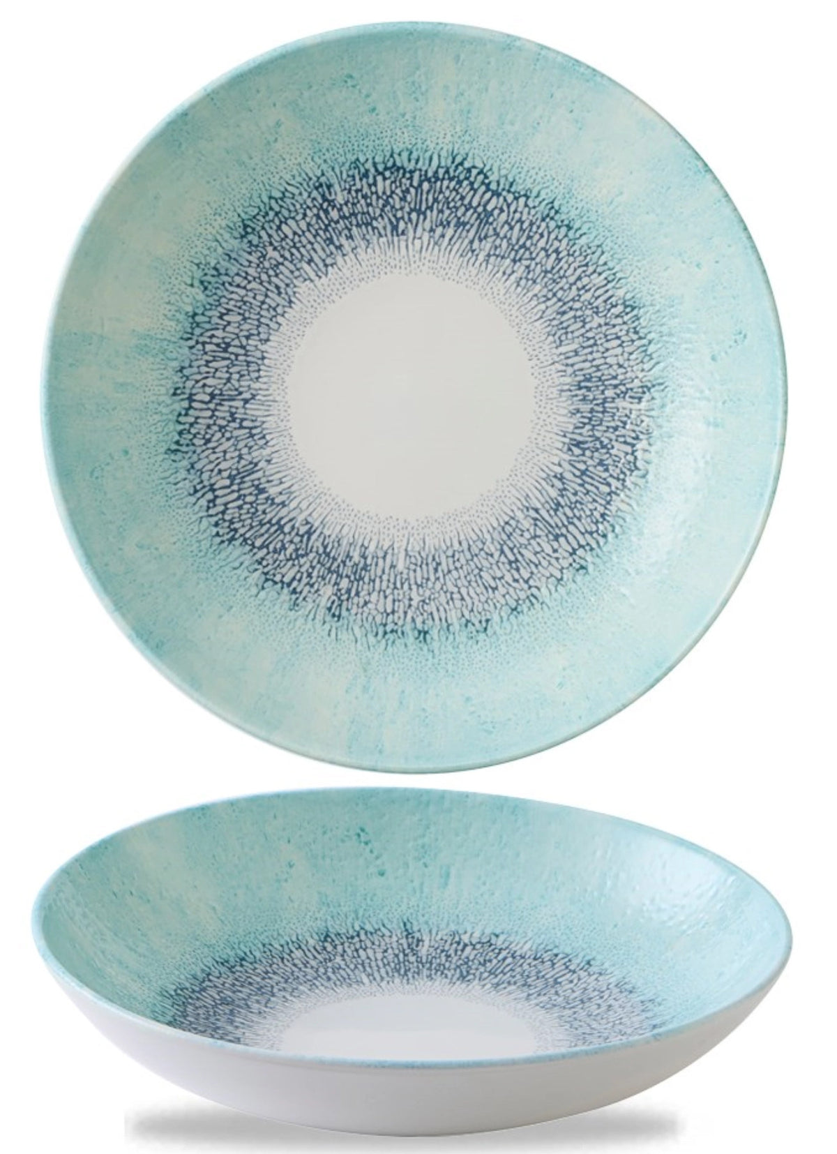 Fusion Aquamarine Coupe Teller tief 24.8cm in Blau präsentiert im Onlineshop von KAQTU Design AG. Teller ist von Churchill