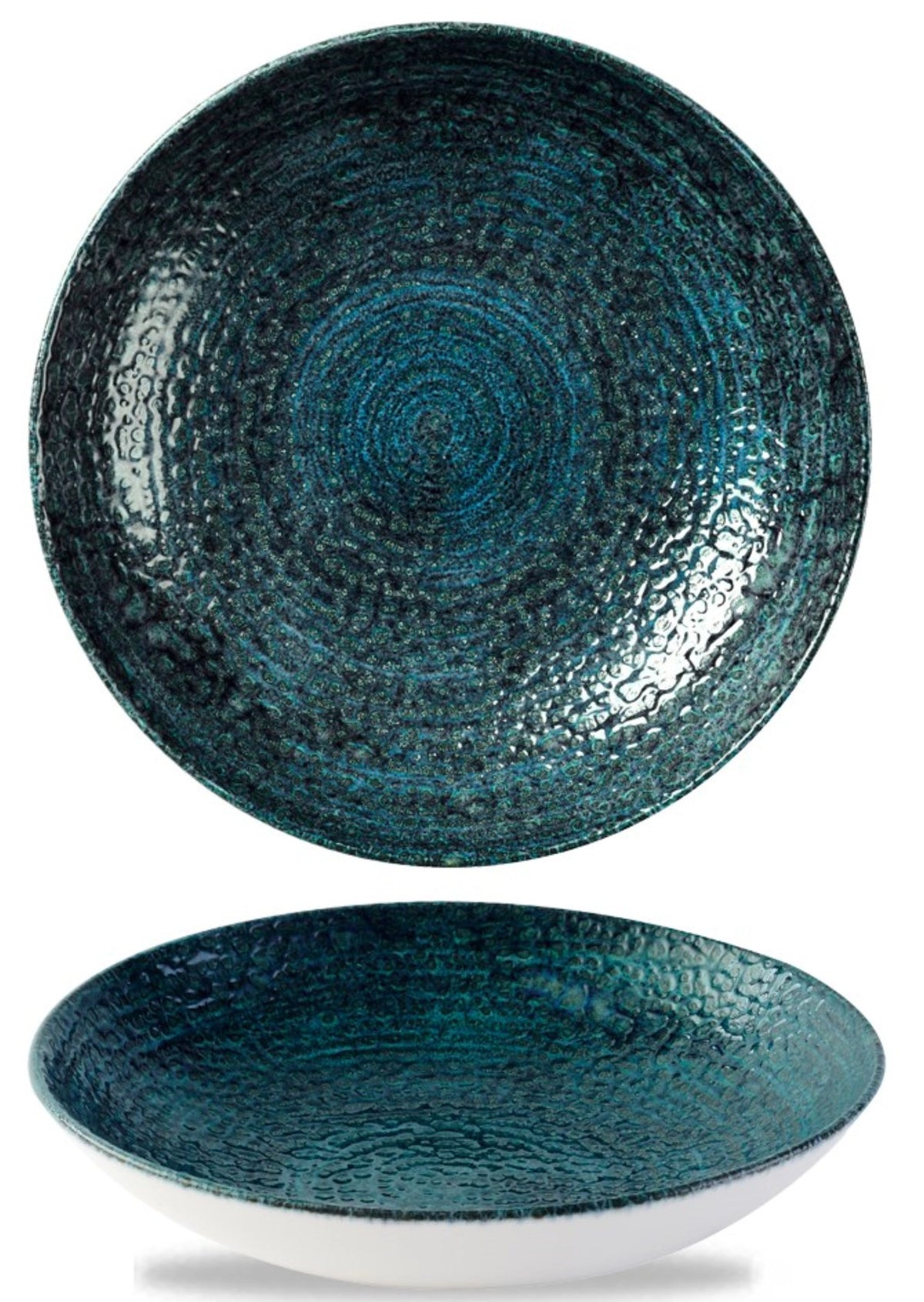 Homespun Chroma Marine Coupe Teller tief 24.8cm in Blau präsentiert im Onlineshop von KAQTU Design AG. Teller ist von Churchill