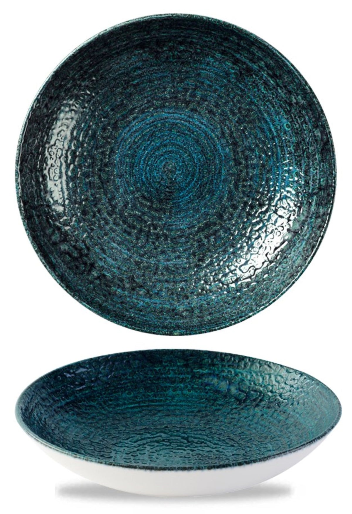 Homespun Chroma Marine Coupe Teller tief 18.2cm in Blau präsentiert im Onlineshop von KAQTU Design AG. Teller ist von Churchill