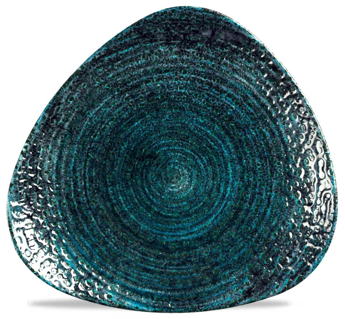 Homespun Chroma Marine Triangel Teller flach 26.5cm in Blau präsentiert im Onlineshop von KAQTU Design AG. Teller ist von Churchill