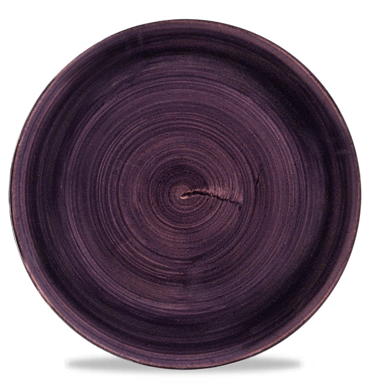 Stonecast Patina Deep Purple Coupe Teller flach 26cm in Rot präsentiert im Onlineshop von KAQTU Design AG. Teller ist von Churchill