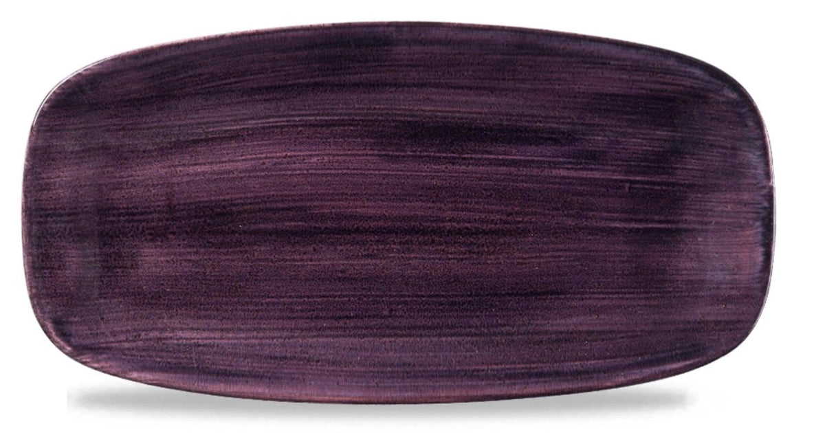 Stonecast Patina Deep Purple Chef Oblong Platte 29.8x15.3 cm in Rot präsentiert im Onlineshop von KAQTU Design AG. Platte ist von Churchill