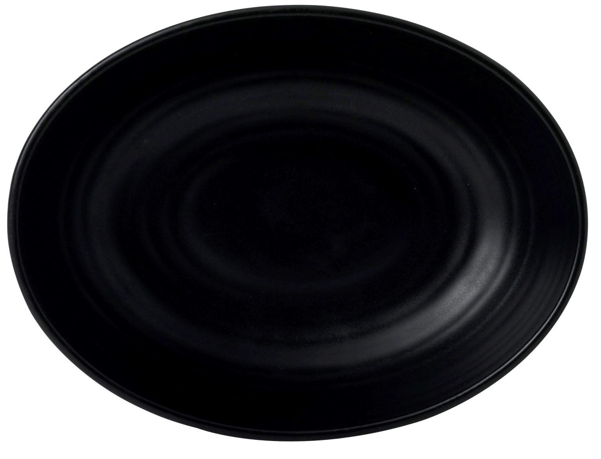 Evo Jet Teller Tief Oval 21.6x16.4cm in Schwarz präsentiert im Onlineshop von KAQTU Design AG. Teller ist von Churchill