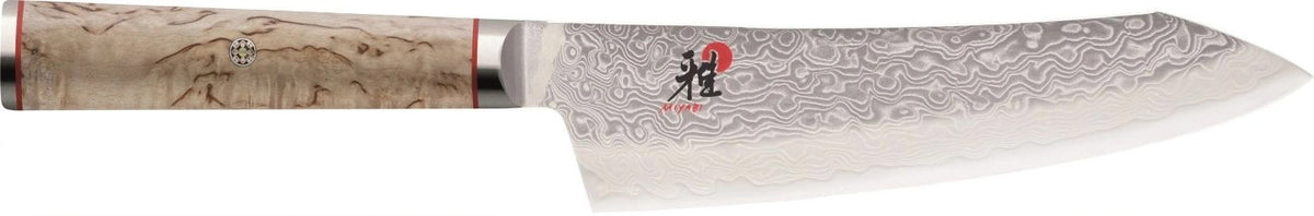 MIYABI 5000MCD ROCKING SANTOKU, 180mm in Braun präsentiert im Onlineshop von KAQTU Design AG. Damastmesser ist von Miyabi