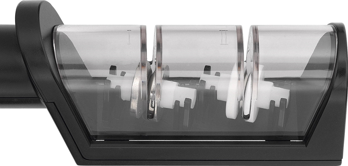 Miyabi Messerschärfer (Diamant- und Keramikrolle) in Schwarz präsentiert im Onlineshop von KAQTU Design AG. Damastmesser ist von Miyabi