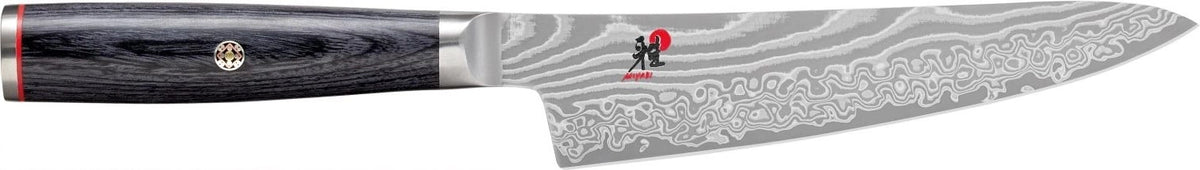 MIYABI 5000FCD Shotoh, 130 mm in Schwarz präsentiert im Onlineshop von KAQTU Design AG. Damastmesser ist von Miyabi