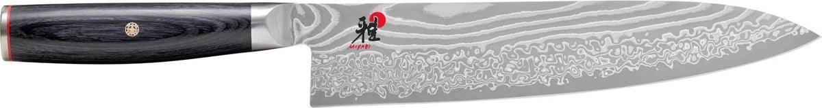 MIYABI 5000FCD Gyutoh, 240 mm in Schwarz präsentiert im Onlineshop von KAQTU Design AG. Damastmesser ist von Miyabi