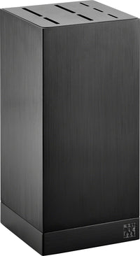 Messerblock Aluminium, leer, 7, schwarz