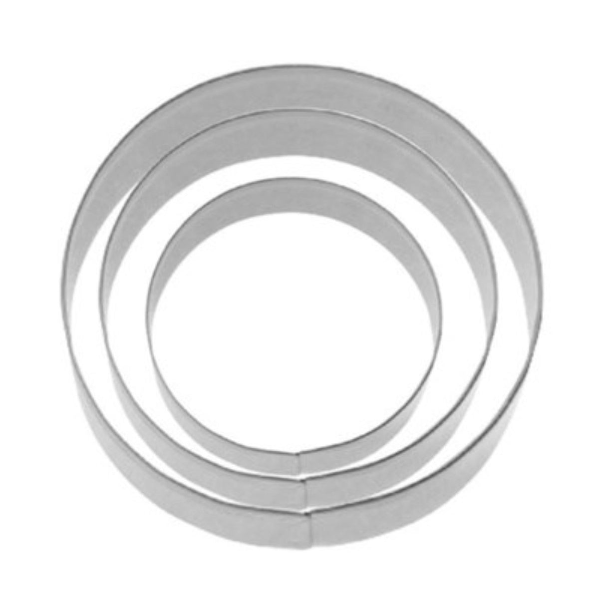 3 Stk. Terrassen-Ausstechformen Ring glatt, D4,5,6cm in Silber präsentiert im Onlineshop von KAQTU Design AG. Ausstecher ist von Westmark