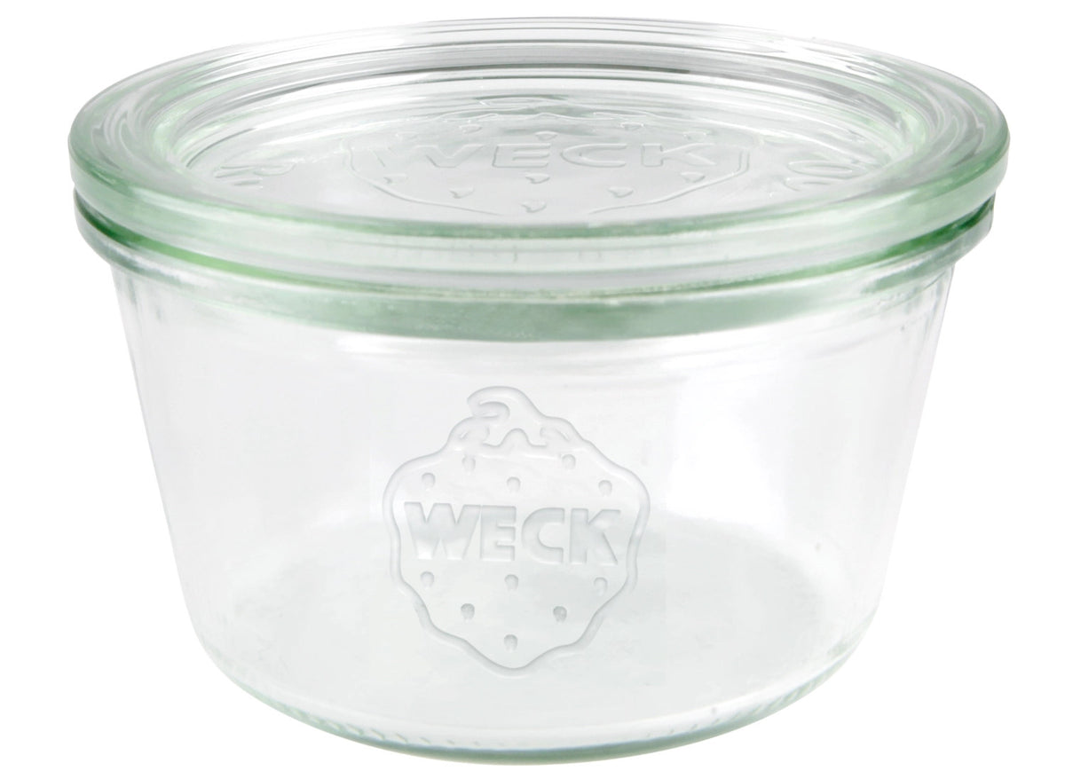 WECK Sturzglas Schale 290ml RR100 mit Deckel in Transparent präsentiert im Onlineshop von KAQTU Design AG. Aufbewahrungsbehälter ist von Weck