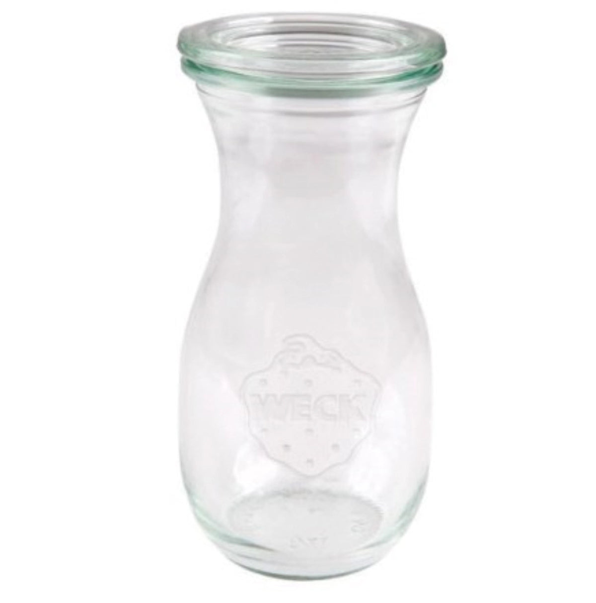 WECK Saftflasche 530ml RR60 mit Deckel in Transparent präsentiert im Onlineshop von KAQTU Design AG. Aufbewahrungsbehälter ist von Weck