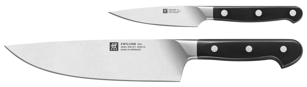 Zwilling Pro Messerset, 2-tlg. (Spick- & Kochmesser) in Schwarz präsentiert im Onlineshop von KAQTU Design AG. Küchenmesser ist von Zwilling Kitchen
