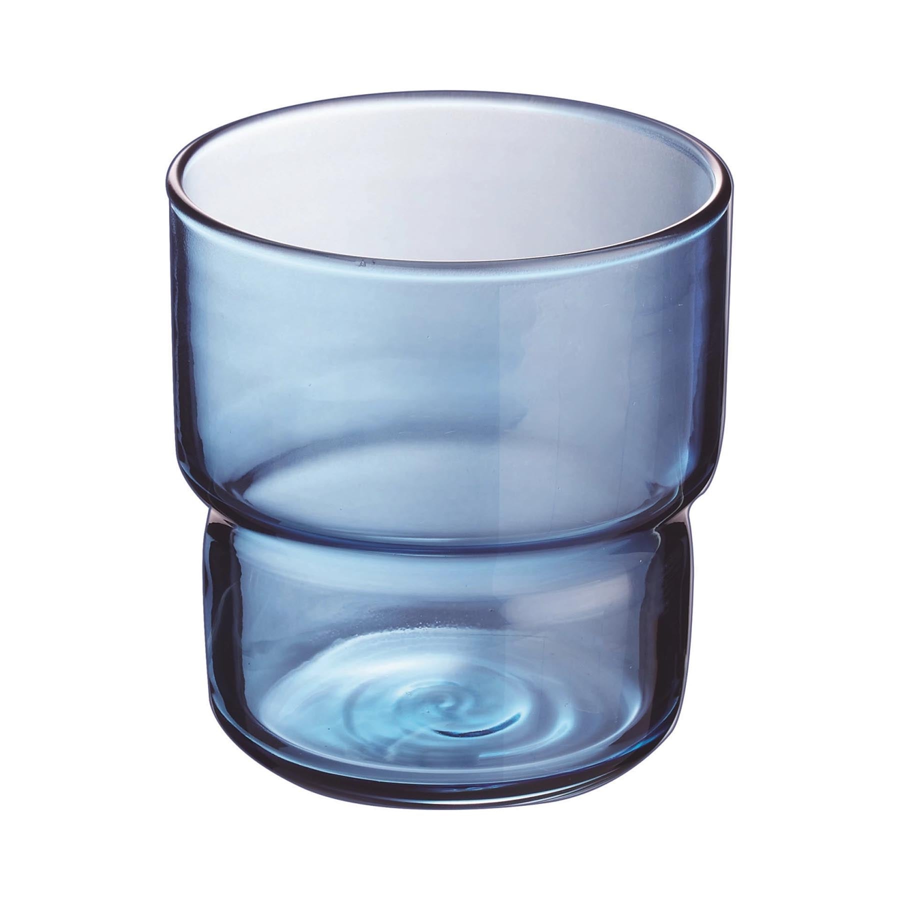 Log Brush OF Becher Blue Jean 0.22lt D7.3cm H7.9cm in Blau präsentiert im Onlineshop von KAQTU Design AG. Glas ist von Arc