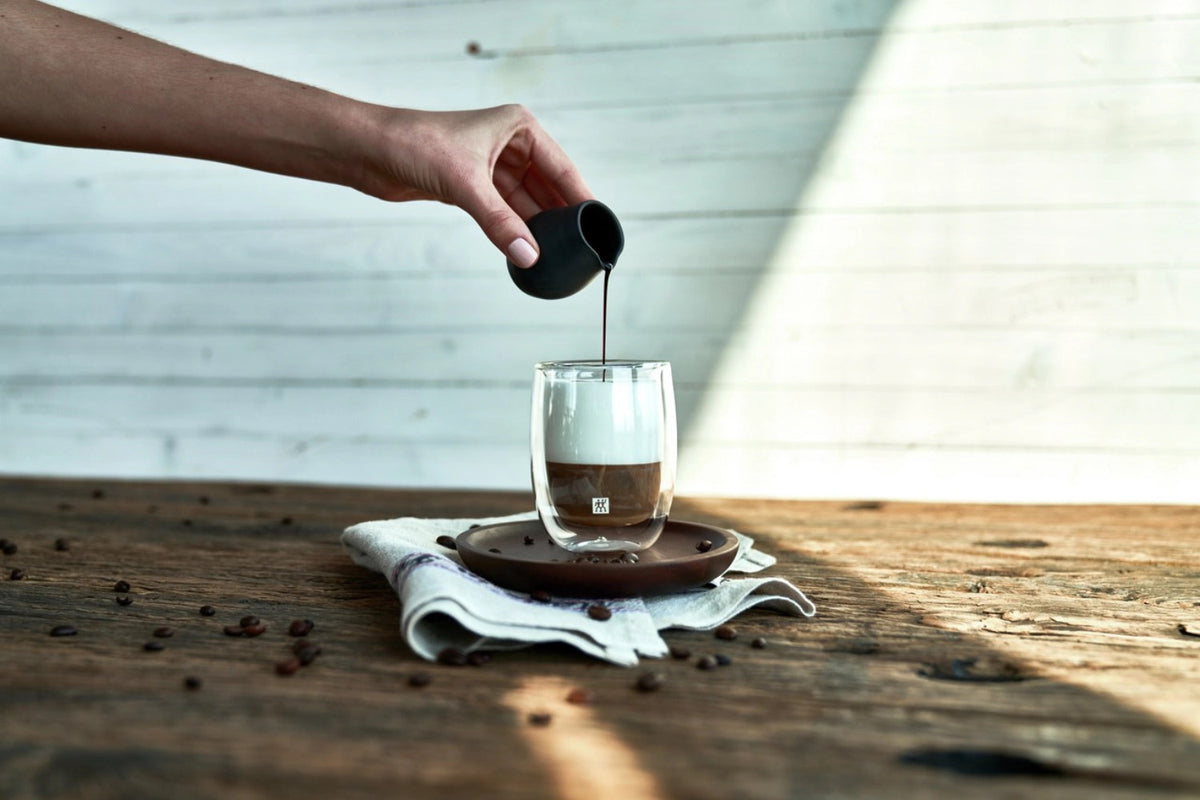 Sorrento Kaffeegläser doppelwandig, 2er Set, 200 ml in Transparent präsentiert im Onlineshop von KAQTU Design AG. Kaffeetassen ist von Zwilling Kitchen