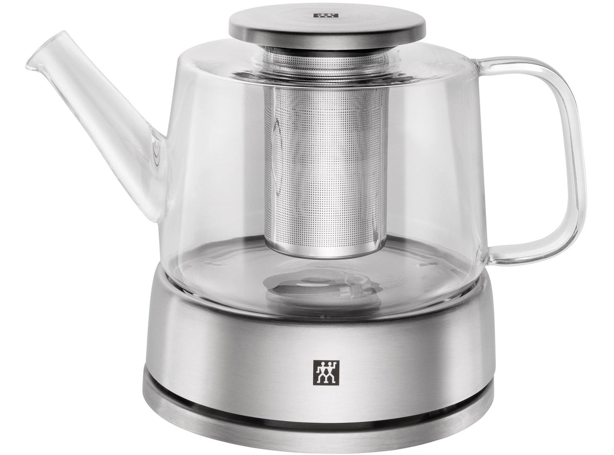 Sorrento Teekanne 0.8L mit Stövchen und Teesieb in Silber präsentiert im Onlineshop von KAQTU Design AG. Tasse ist von Zwilling Kitchen