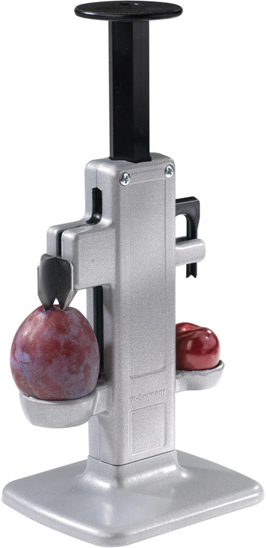 Kirschen u. Pflaumenentst. Steinex-Combi, 22.5x10.5x8cm in Silber präsentiert im Onlineshop von KAQTU Design AG. Küchenhelfer ist von Westmark