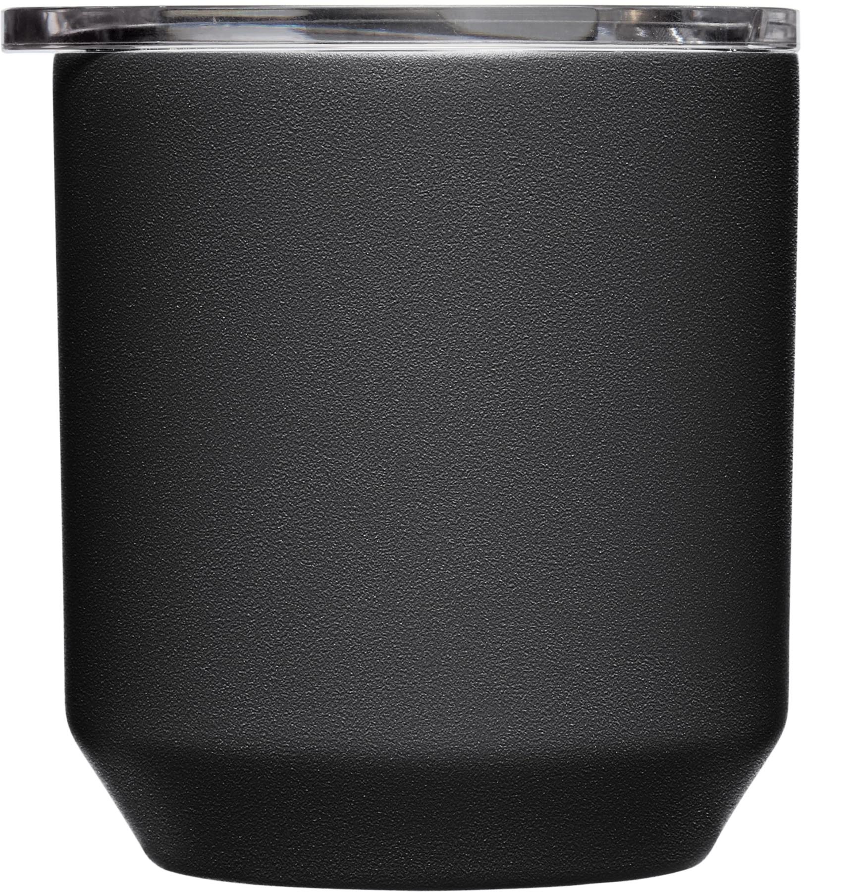 Stylischer Rocks Tumbler V.I. 0.3l in elegantem Schwarz von Camelbak, ideal für heiße und kalte Getränke, perfekt für unterwegs.
