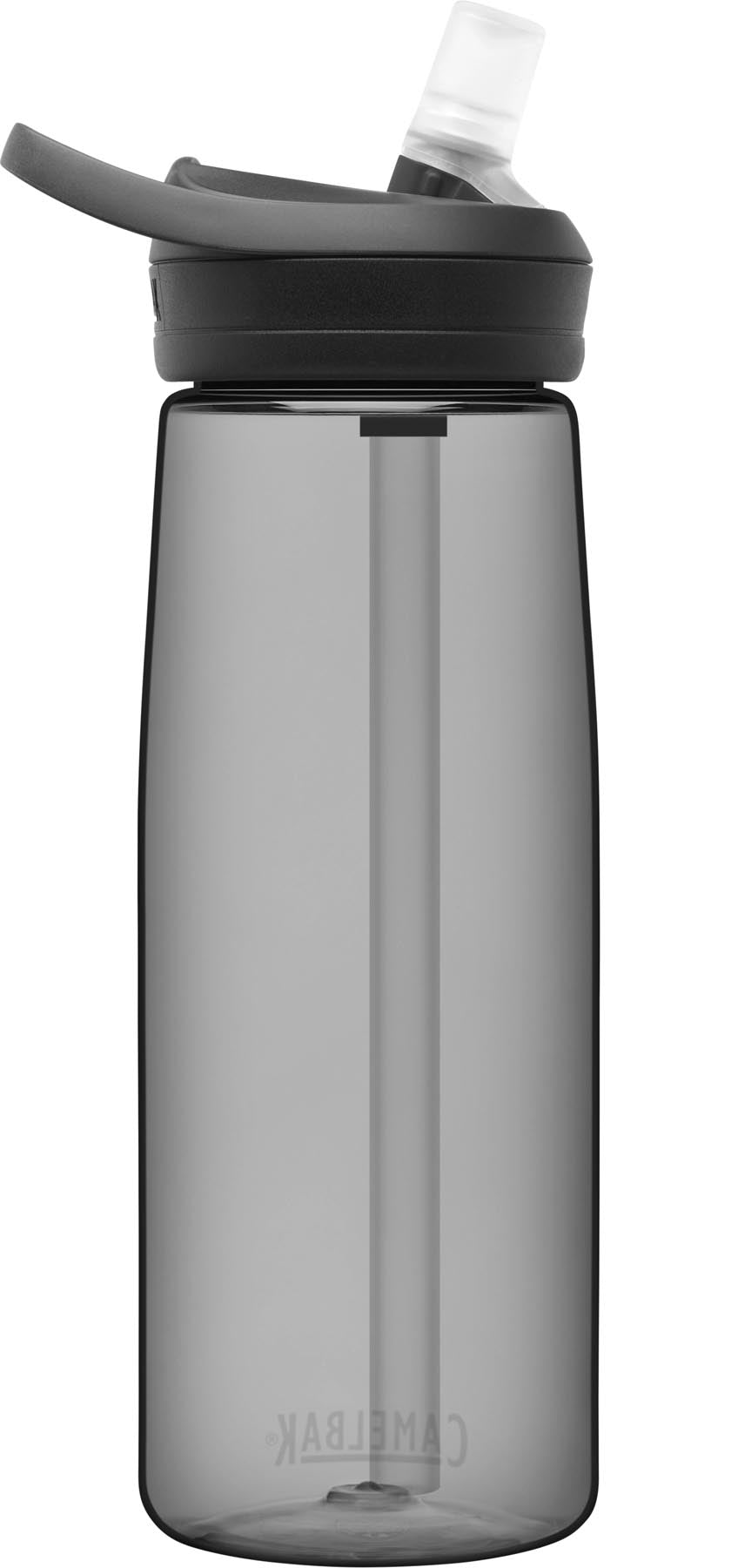 Stylische Camelbak Eddy+ Trinkflasche in Charcoal, 0.75l, ideal für unterwegs und umweltfreundlich. Perfekt für Hydration im Alltag.