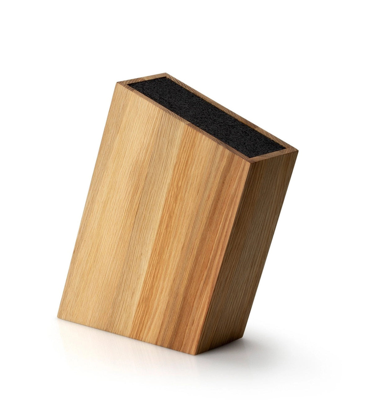 Eiche Messerblock mit flexiblem Einsatz schräg, 28,5x8x19cm in Braun präsentiert im Onlineshop von KAQTU Design AG. Messerblock ist von Continenta