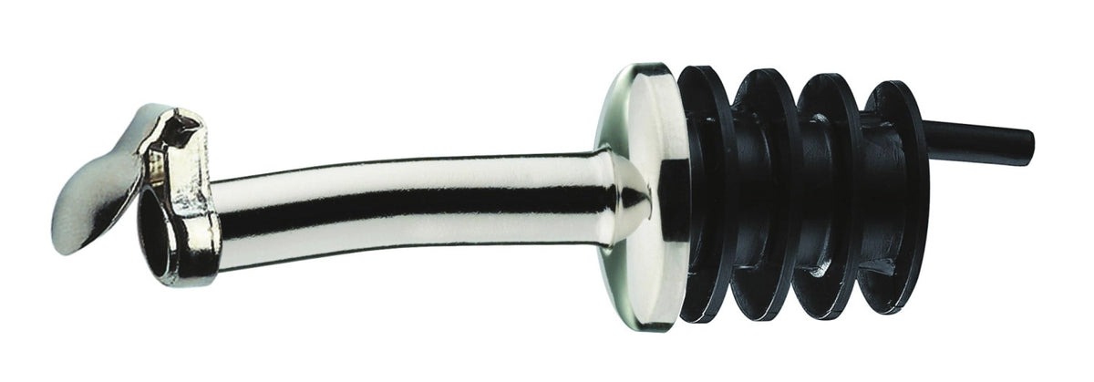 Flaschenausgiesser Classic Standard mit PE Kork und Klappe in Schwarz präsentiert im Onlineshop von KAQTU Design AG. Ausgiesser ist von Westmark