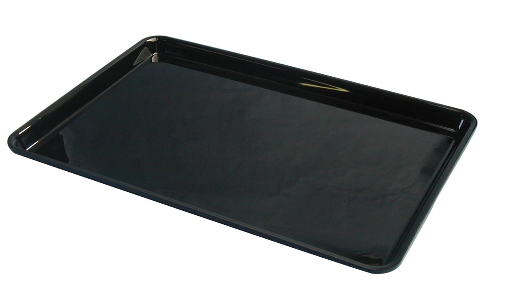 Rechteckige Schale 42x28x2cm schwarz in Schwarz präsentiert im Onlineshop von KAQTU Design AG. Platte ist von Linum