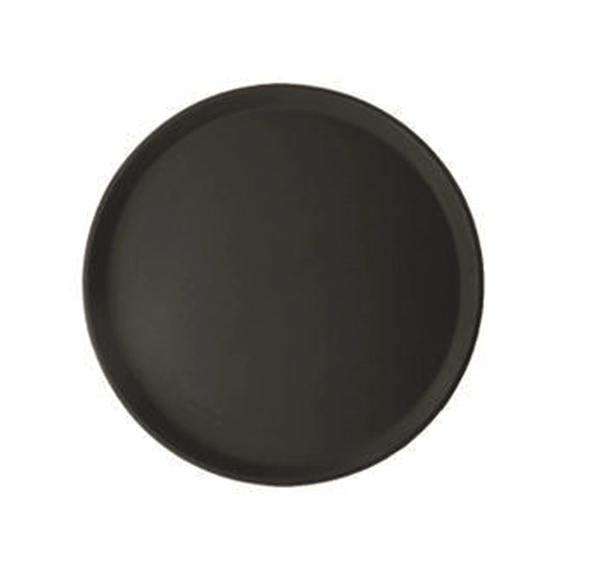Serviertablett rund Antirutsch schwarz D45cm in Schwarz präsentiert im Onlineshop von KAQTU Design AG. Tablett ist von Linum