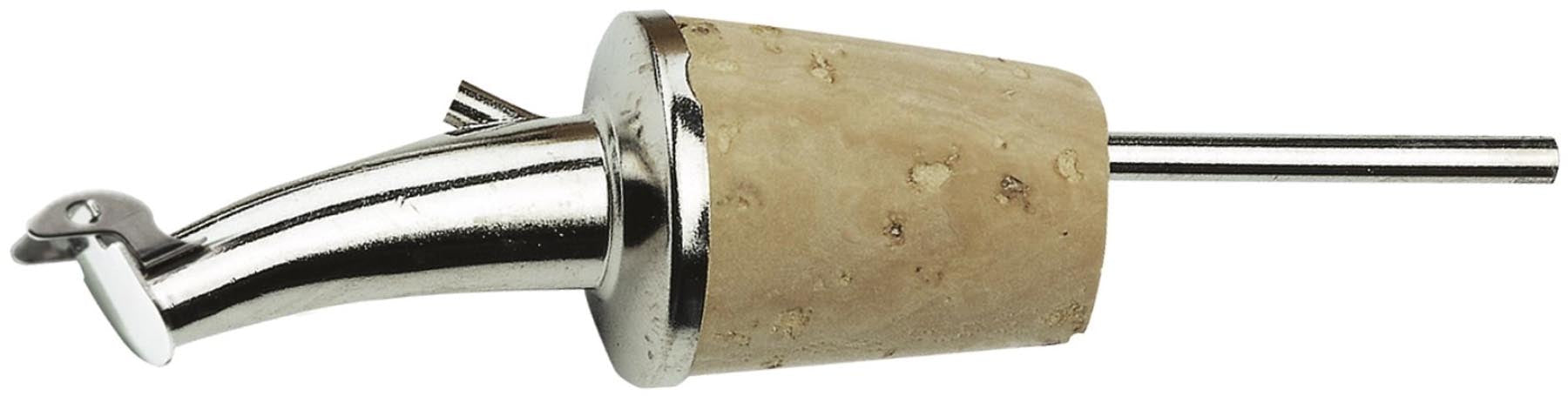 Gastro-Ausgiesser mit Kläppchen und Naturkorken in Silber präsentiert im Onlineshop von KAQTU Design AG. Küchenhelfer ist von Westmark