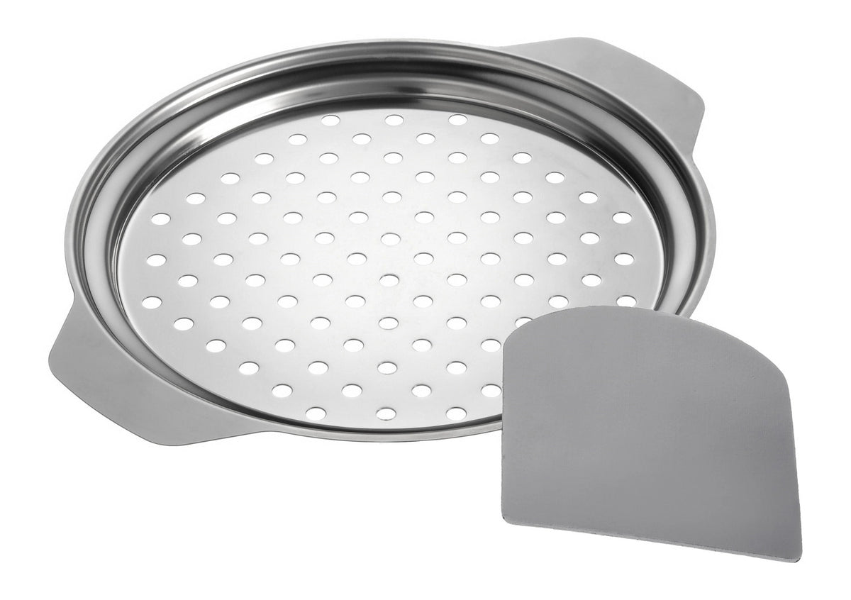 Spätzle-, Topfaufsatzu.Schab. f. Töpfe m. D24-28cm, 32.5x27x in Silber präsentiert im Onlineshop von KAQTU Design AG. Küchenhelfer ist von Westmark