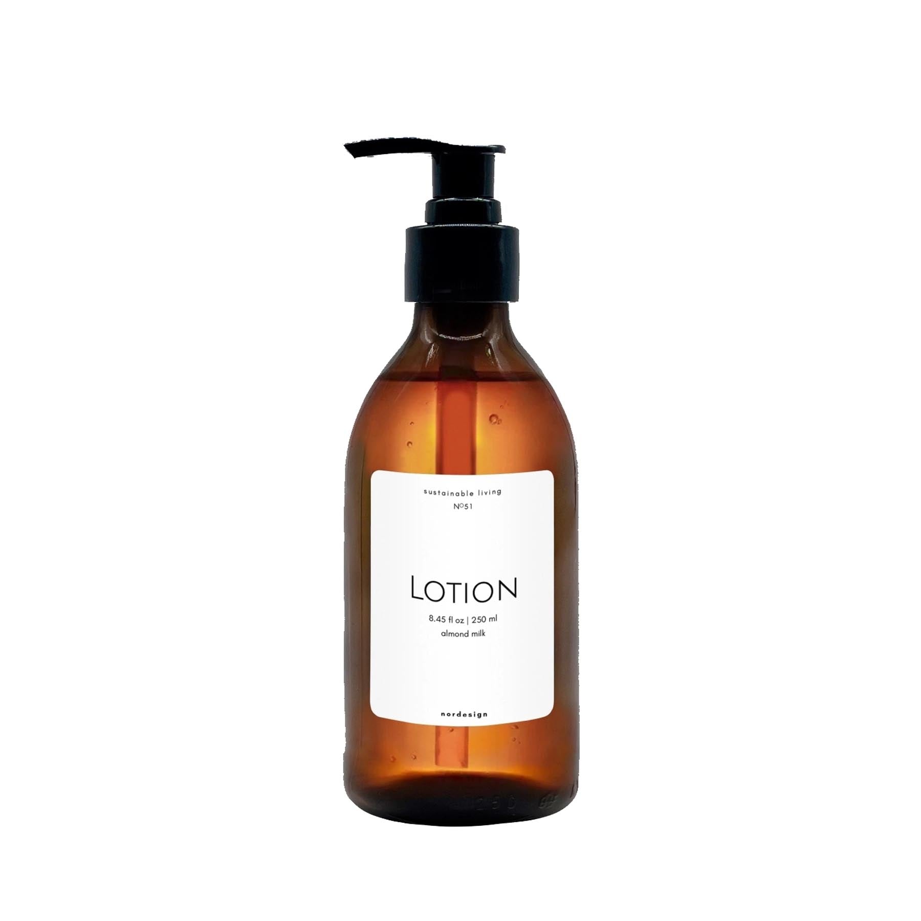 Lotion Hände-u. Körperlotion, Mandelmilch 250ml, weiss in Braun präsentiert im Onlineshop von KAQTU Design AG. Reinigungsmittel ist von Nordesign
