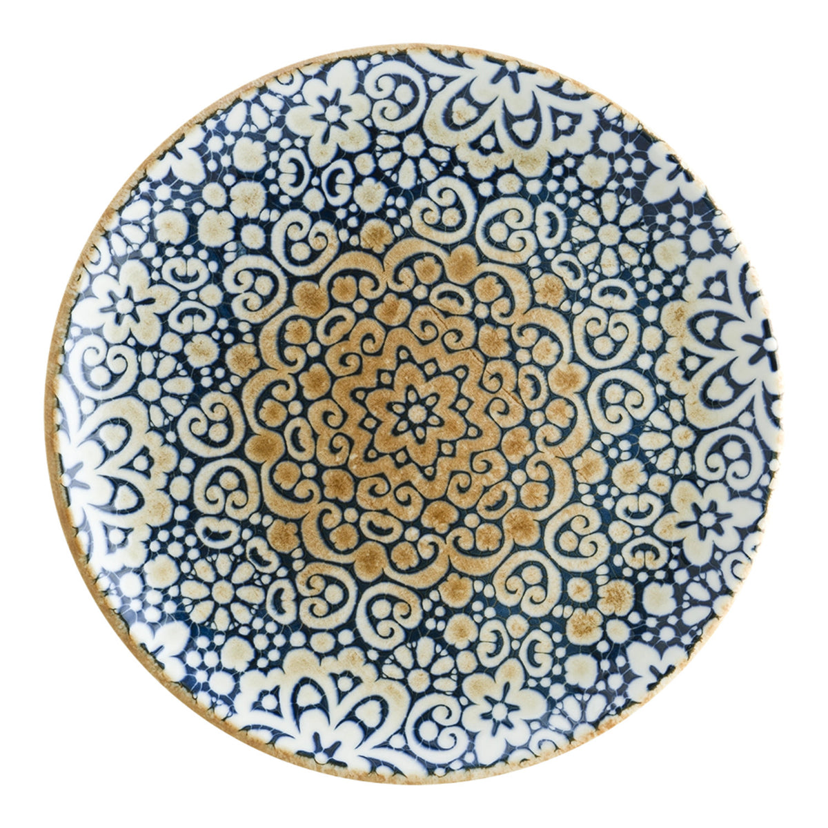 Alhambra Gourmet Teller flach D32cm in Blau präsentiert im Onlineshop von KAQTU Design AG. Teller ist von Bonna