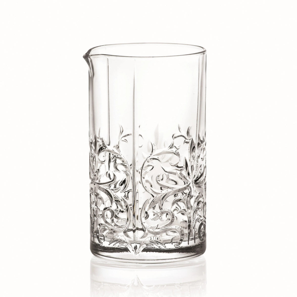 Transparentes Trinkglas aus Glas von RCR, Tattoo Mixing Glas mit 65 cl Volumen, Durchmesser 9.7 cm und Höhe 16 cm, schlichte runde Form
