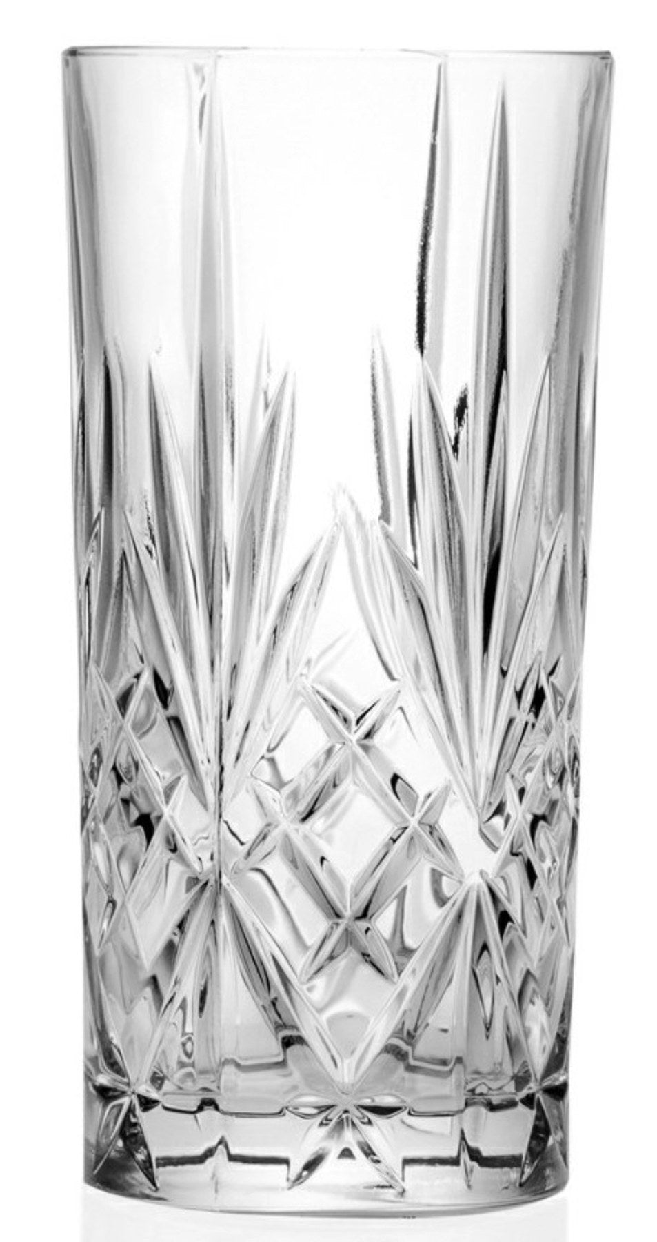 6er Set transparente Trinkgläser Melodia HB Tumbler von RCR aus Glas, zylindrische Form, Durchmesser 7 cm, Höhe 15 cm, Fassungsvermögen 36 cl