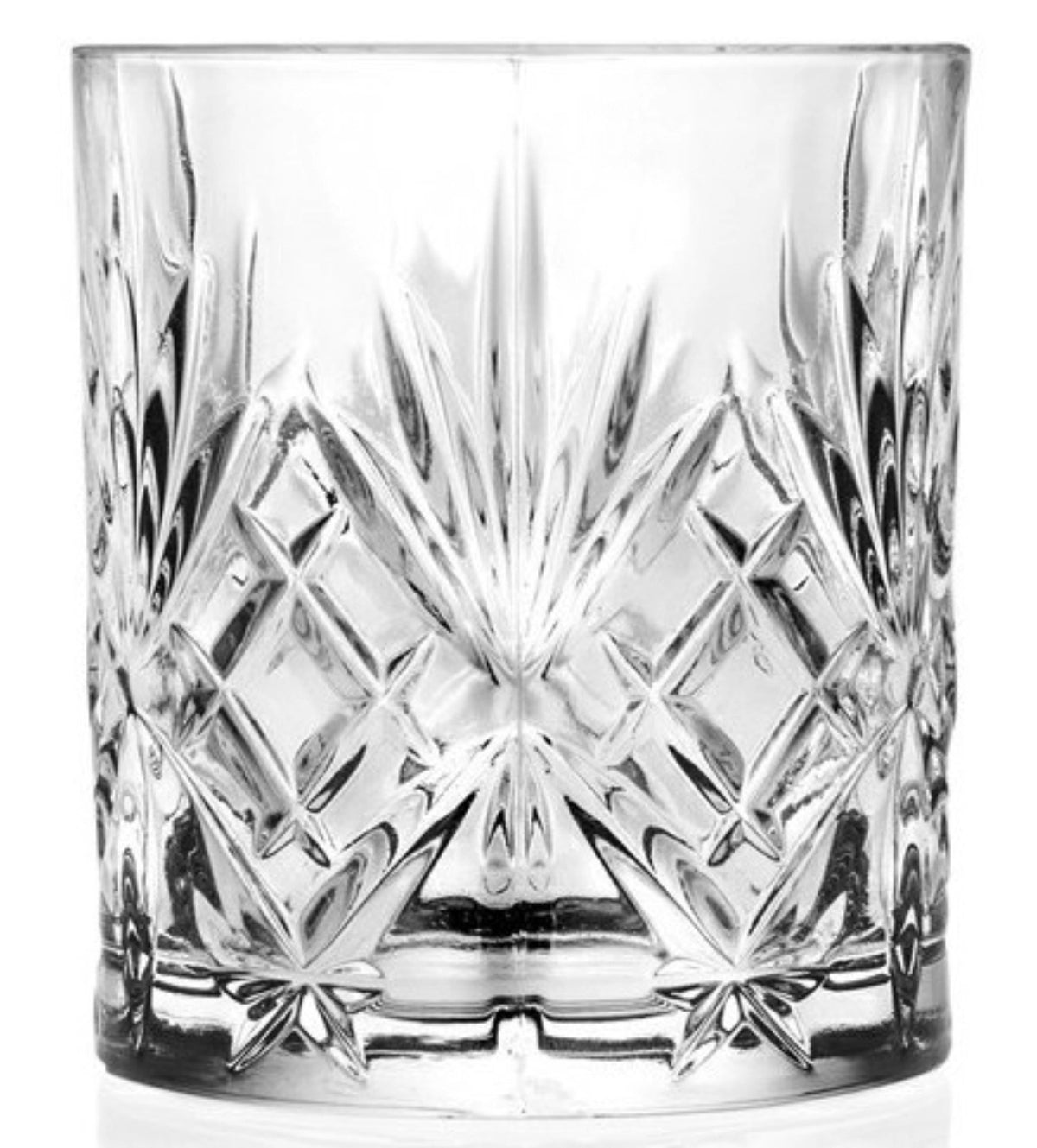 6er Set Trinkgläser Melodia Of Tumbler von RCR aus transparentem Glas, Ø7.4 cm, Höhe 8.5 cm, Fassungsvermögen 24 cl, zylindrische Form.