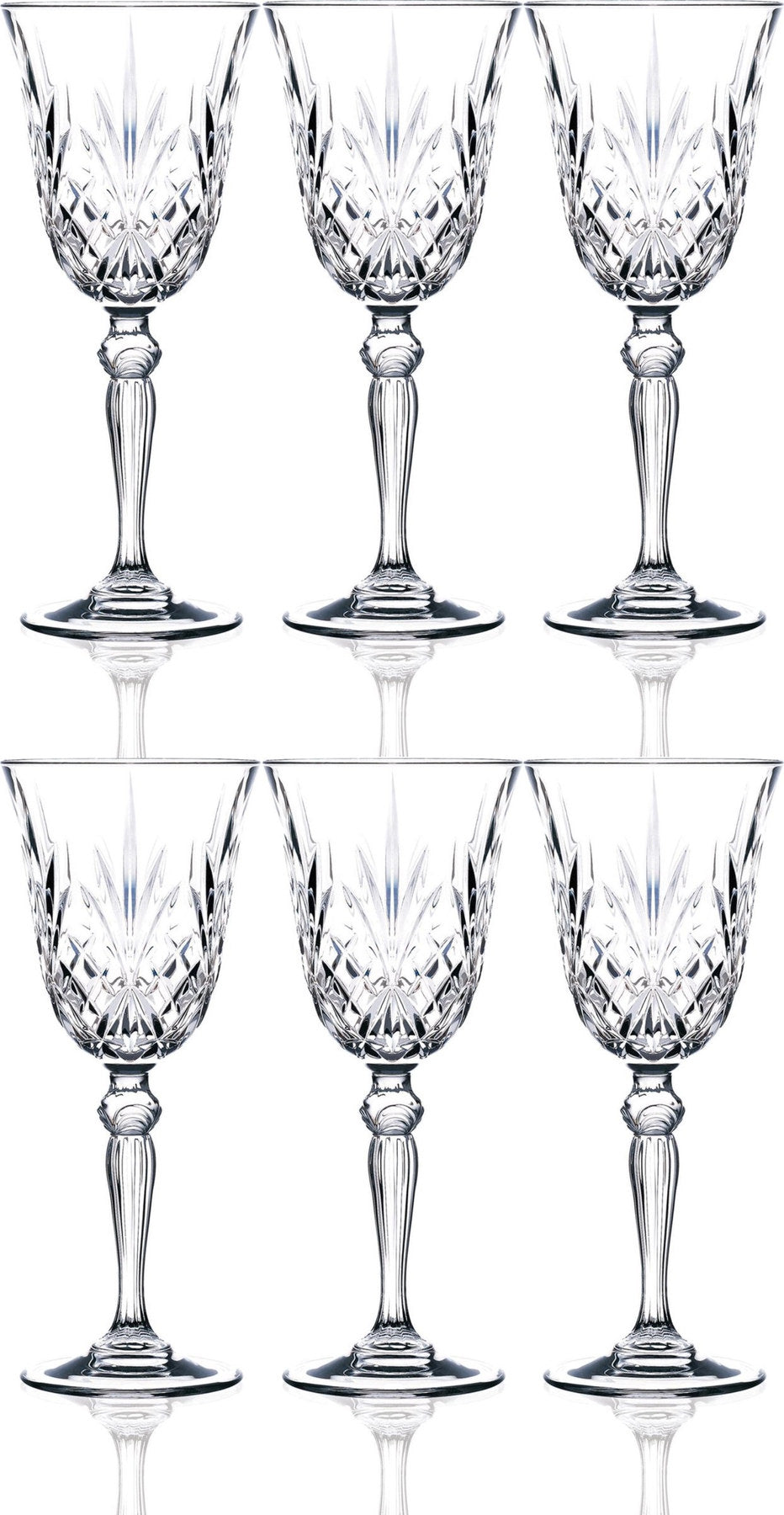6er Set Melodia Weinglas von RCR aus transparentem Glas, schlanke Form, Ø5.2 cm, Höhe 14.1 cm, Fassungsvermögen 5 cl, Wein- & Sektglas Kategorie.